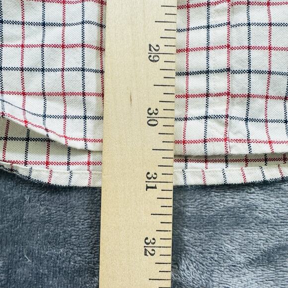Polo Ralph Lauren Shirt Mens XL White Red Blue Check Casual Button Up Preppy VTG - Picture 7 of 9